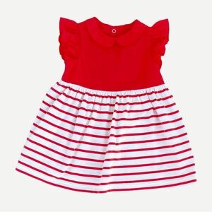 Jacadi Red and White Striped Baby Dress